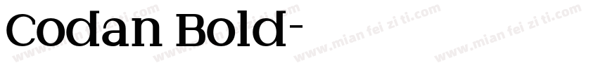 Codan Bold字体转换